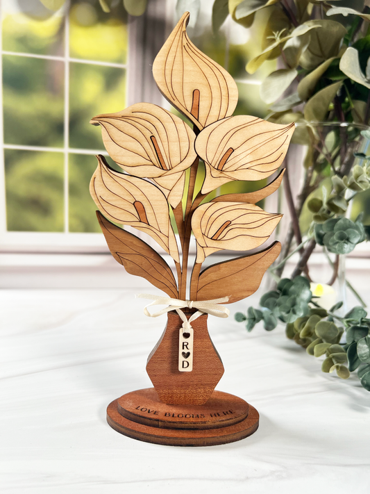 Wood Floral Bouquet