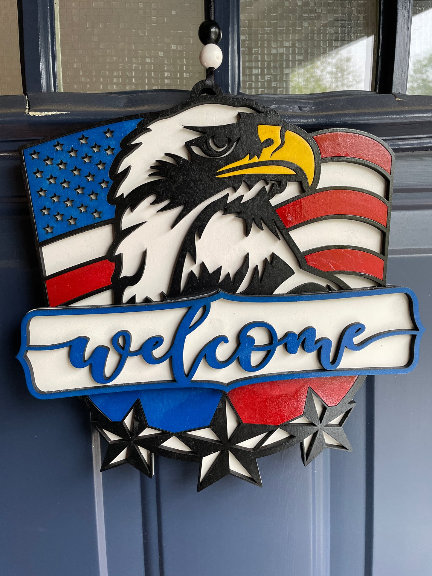 Door Hanger - Eagle -  4th of July