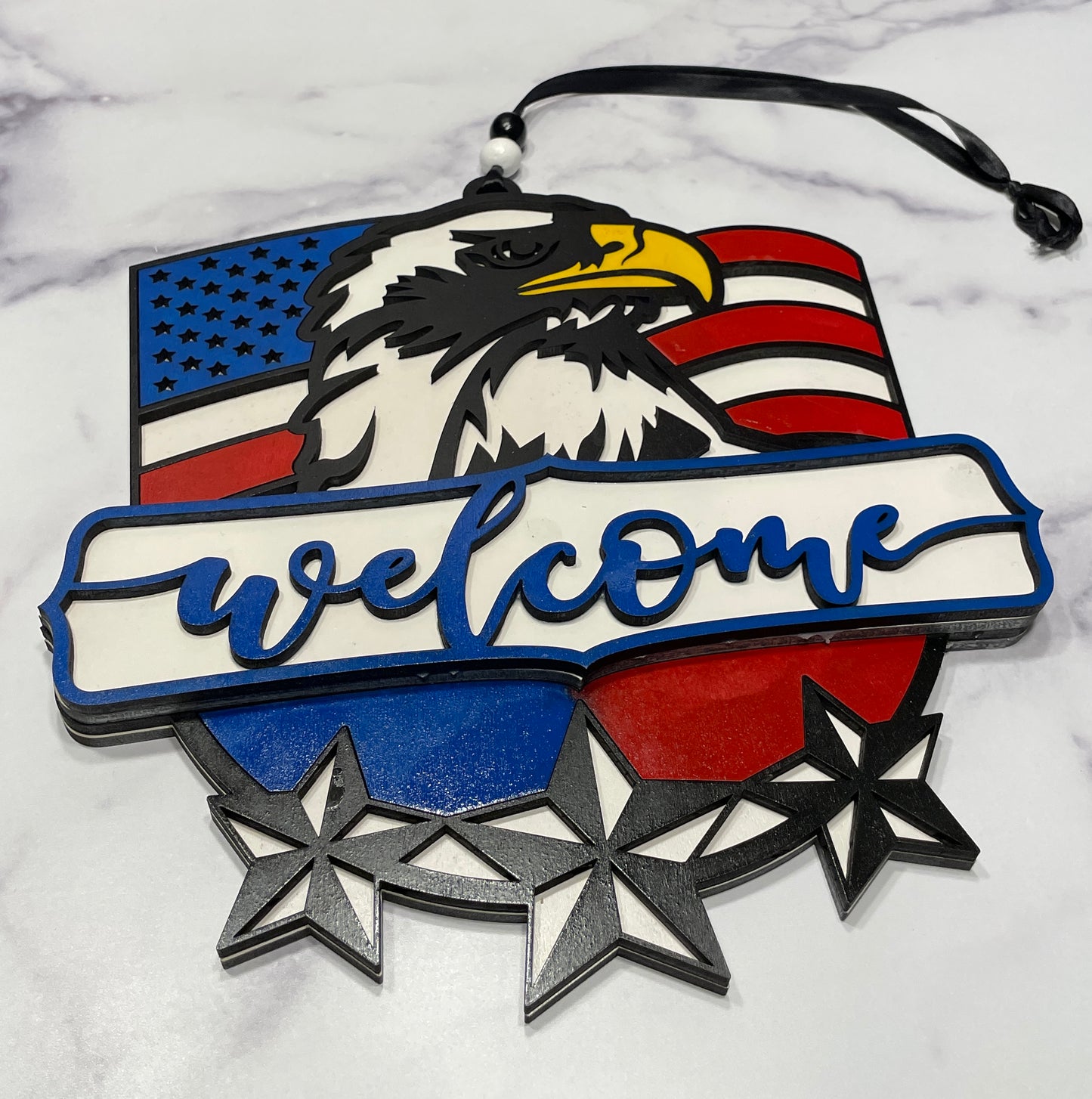 Door Hanger - Eagle -  4th of July