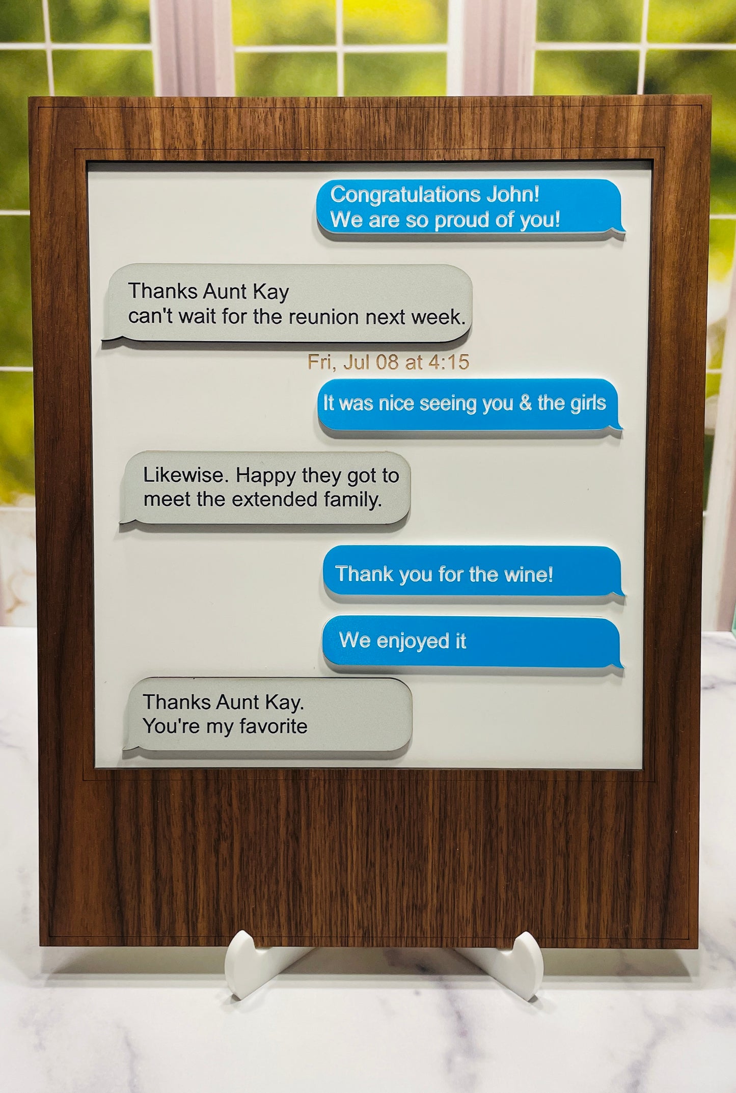 Text Message Memorial Frame