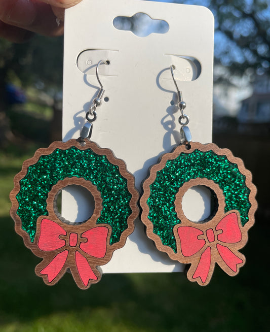 Christmas Wreath Earrings