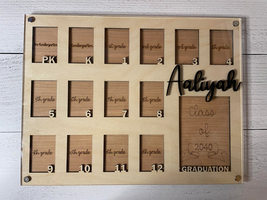 School Years Picture Frame, PreK-12 Picture Frame, Grade School Picture Frame