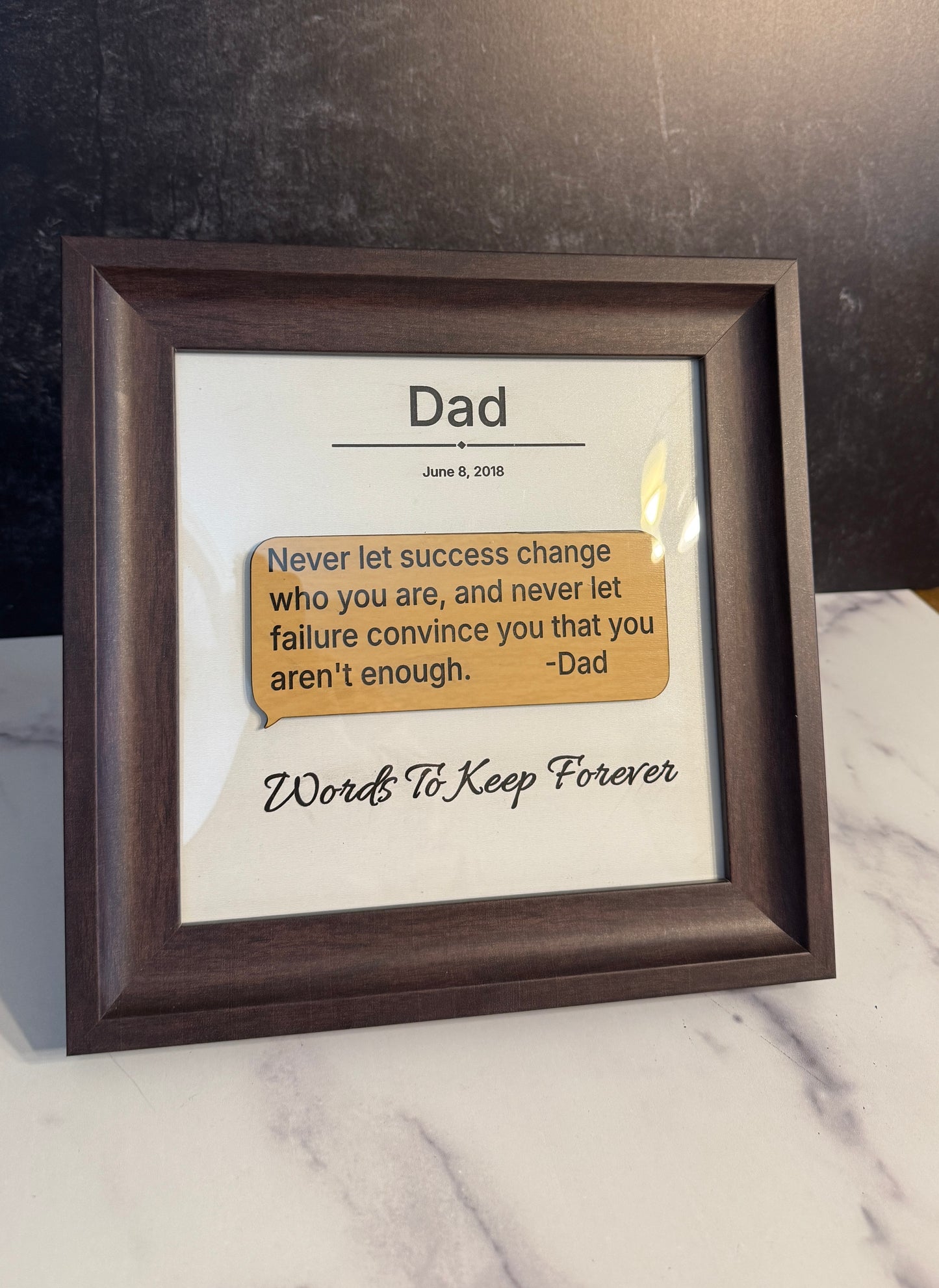 Legacy Message™ | Custom Quote & Message Frame | Memorial & Wisdom Keepsake