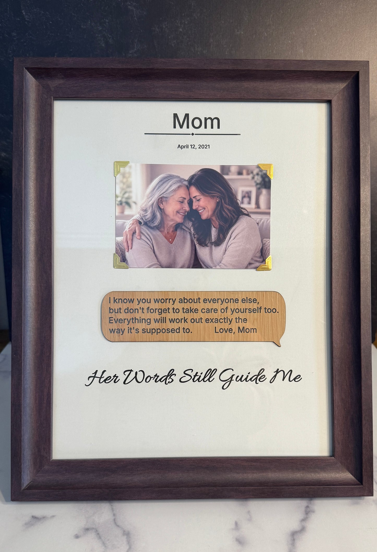 Legacy Message™ | Custom Quote & Message Frame | Memorial & Wisdom Keepsake