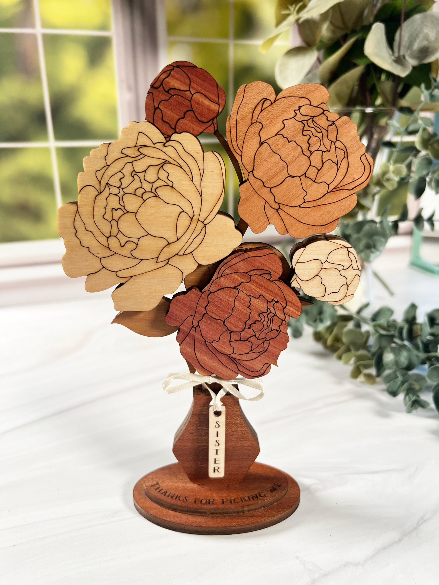 Wood Floral Bouquet