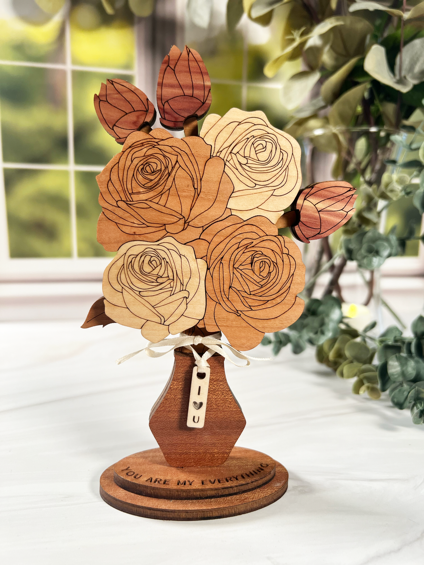 Wood Floral Bouquet