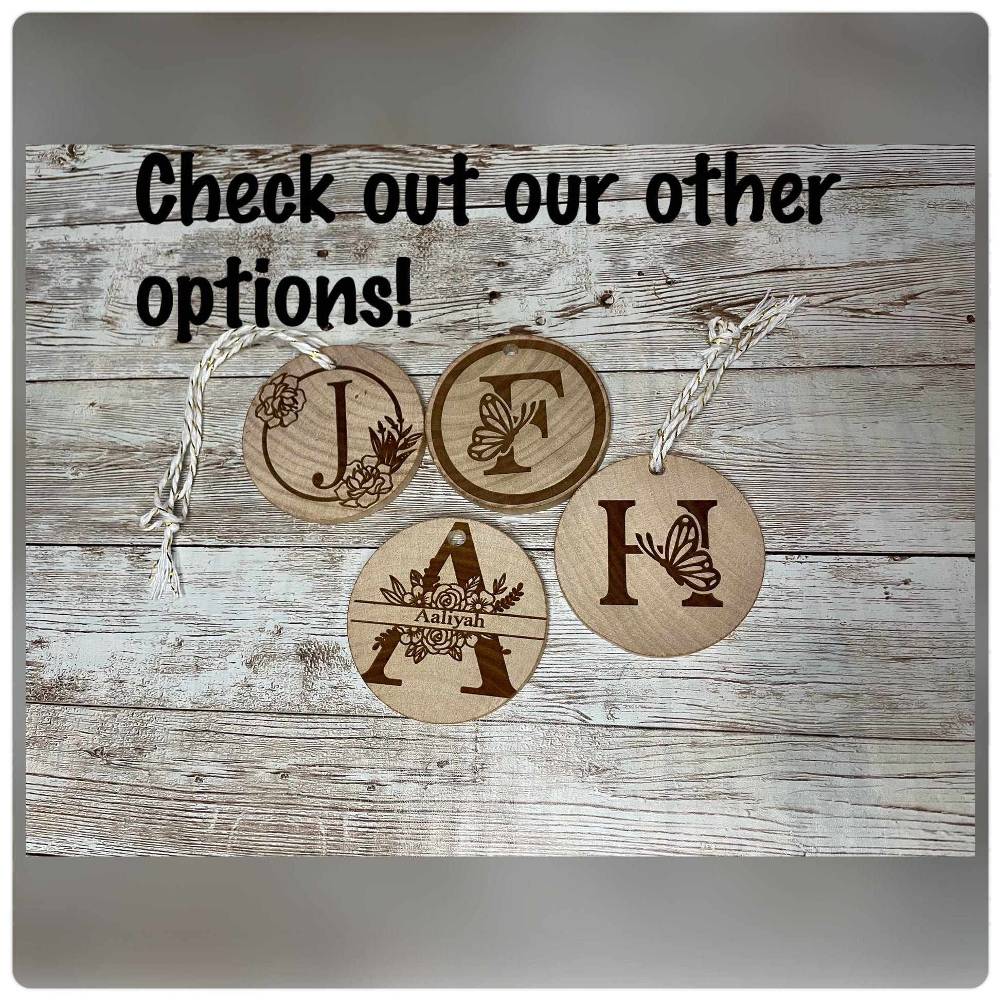 Christmas Stocking Tags, Personalized Gift Tags for wedding, custom name tags for gifts, Wood gift tag name, Birthday gift tag, monogram